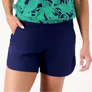 Women's Lands' End Quick Dry Board Swim Cover-up Shorts size 12